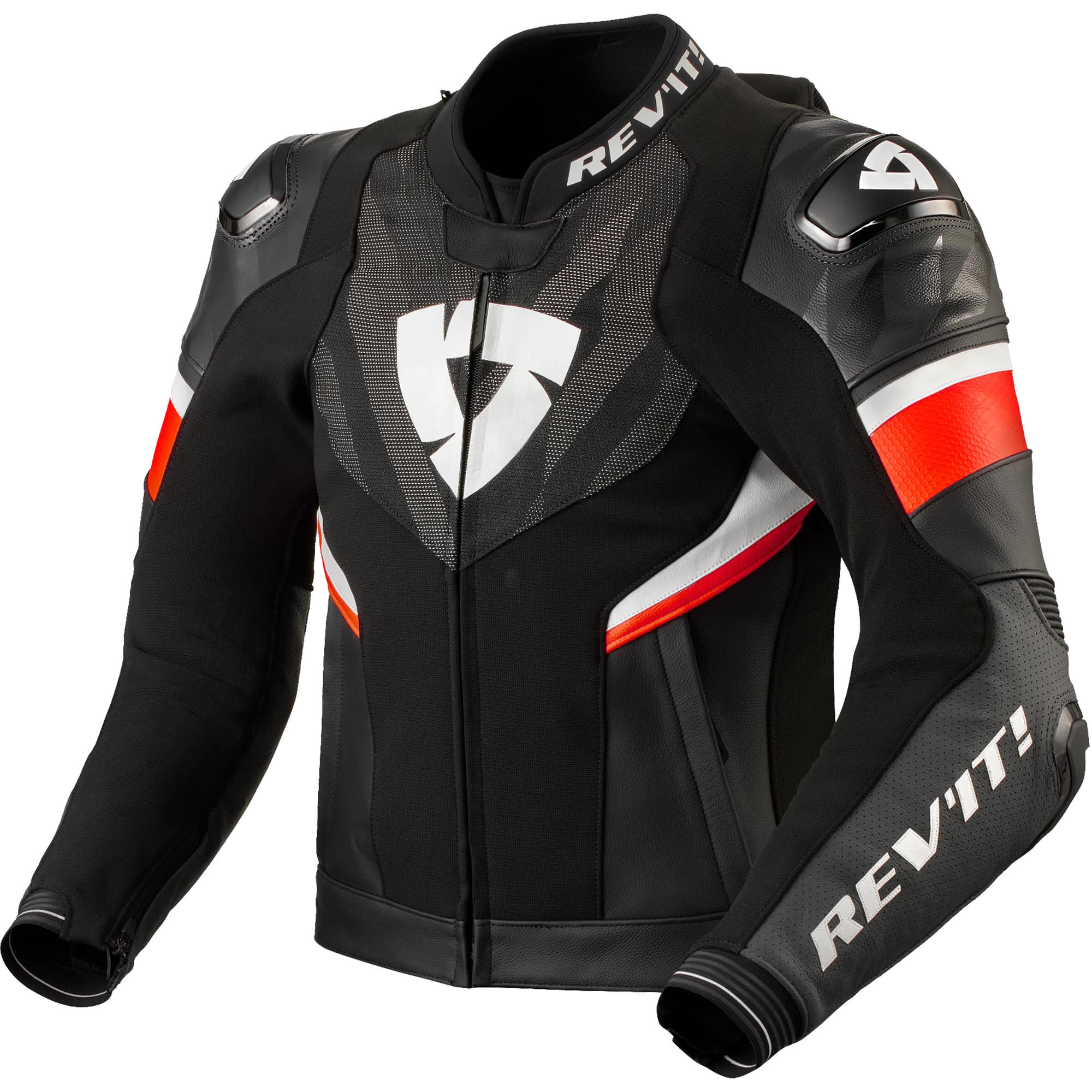 Rev'it Hyperspeed 2 Pro Leather Jacket - Black / Neon Red by Rev'it - clearance motorcycle jacket