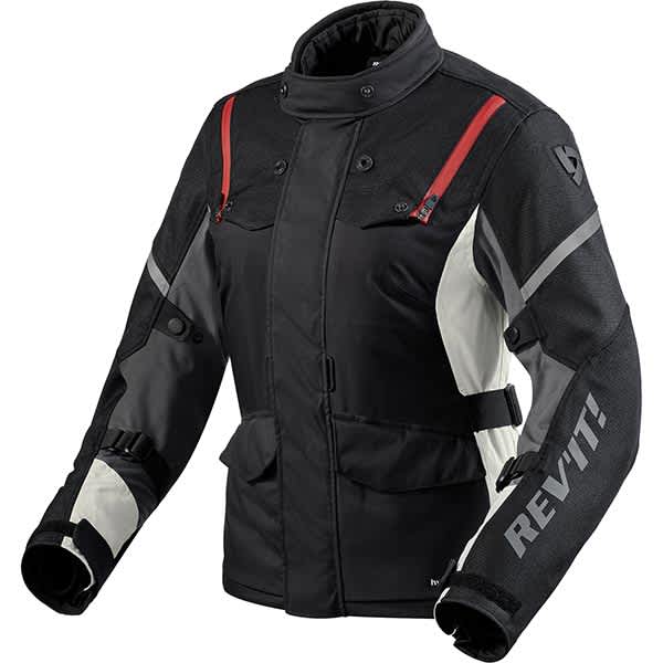 Rev'it Ladies Horizon 3 H2O Textile Jacket - Black / Red by Rev'it - clearance motorcycle jacket