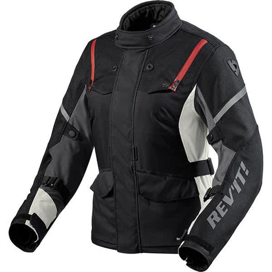 Rev'it Ladies Horizon 3 H2O Textile Jacket - Black / Red by Rev'it - clearance motorcycle jacket