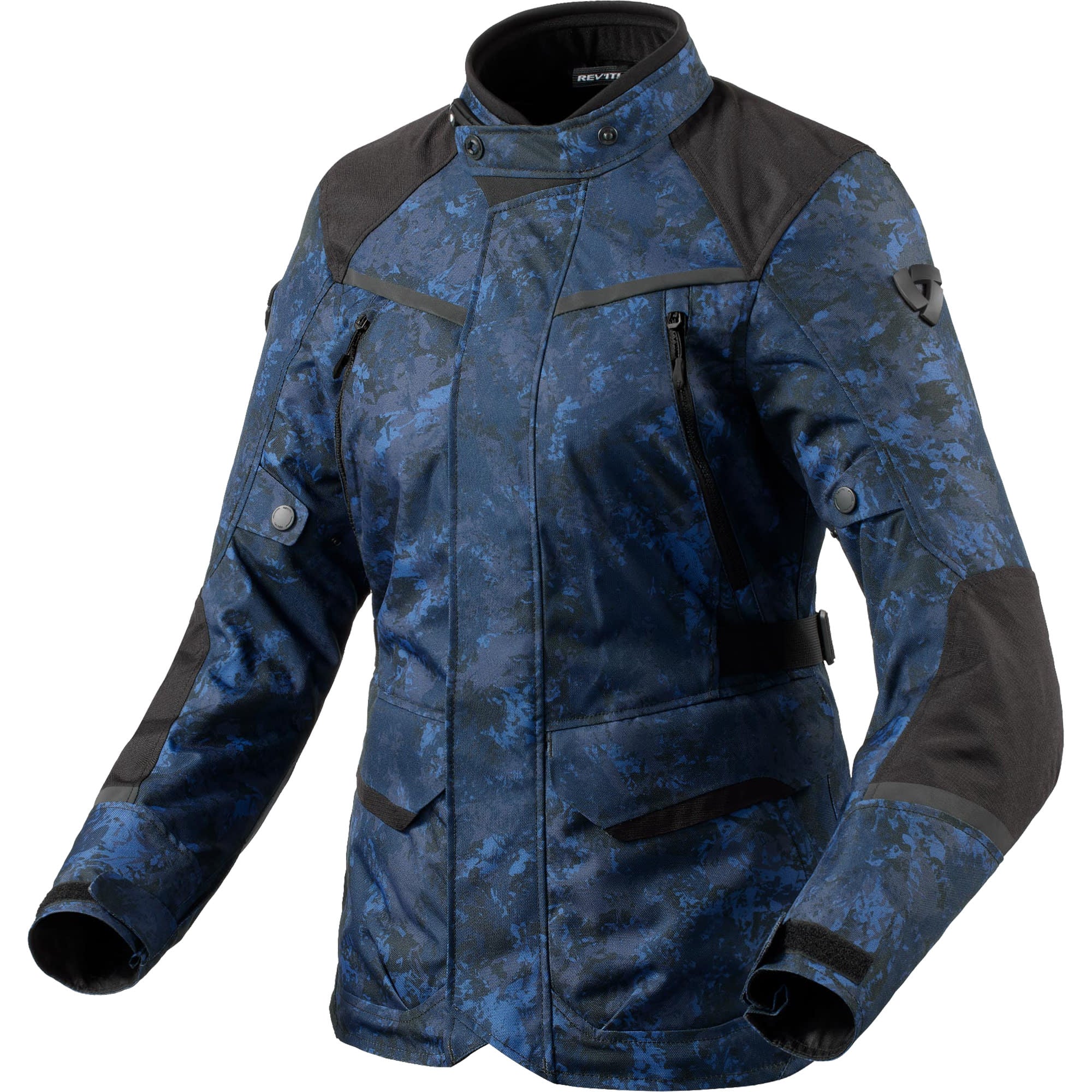 Rev'it Ladies Voltiac 3 H2O Textile Jacket - Camo / Blue by Rev'it - clearance motorcycle jacket