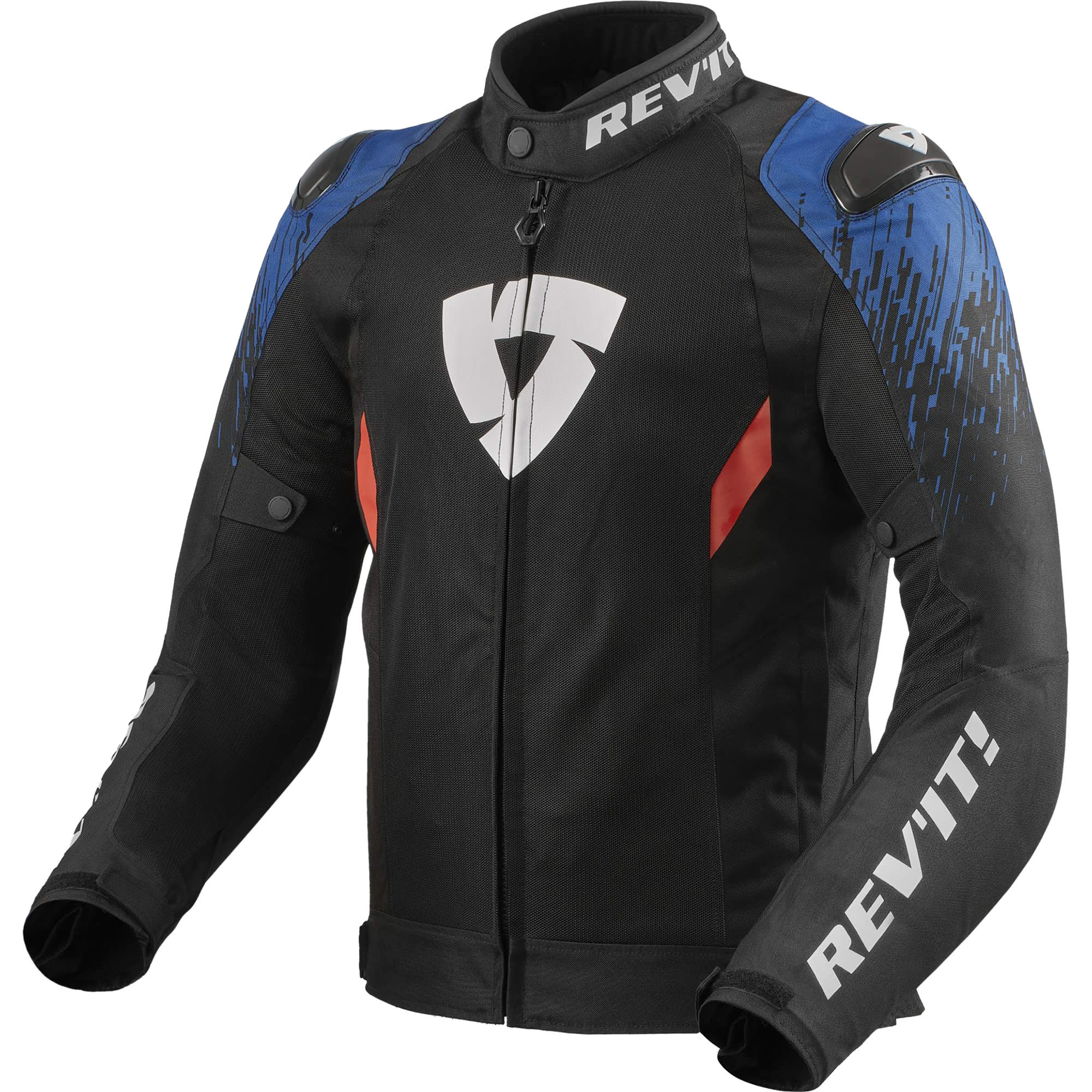 Rev'it Quantum 2 Air Textile Jacket - Black / Blue by Rev'it - clearance motorcycle jacket