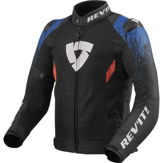 Rev'it Quantum 2 Air Textile Jacket - Black / Blue by Rev'it - clearance motorcycle jacket