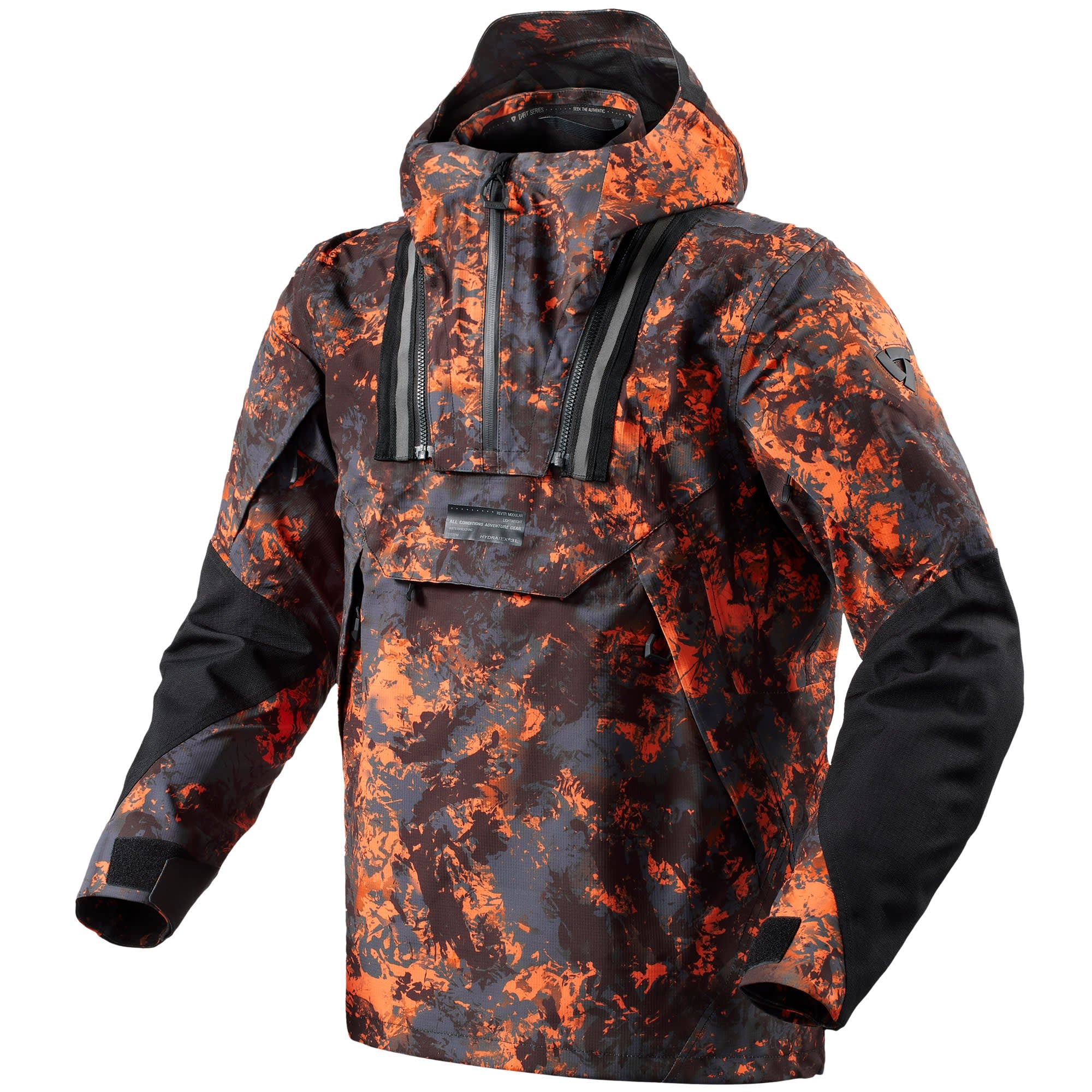 Rev'it Smock Blackwater 2 H2O Textile Jacket - Black / Orange by Rev'it - clearance motorcycle jacket