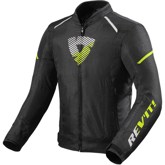 Rev'it Sprint H2O Textile Jacket - Black / Neon Yellow by Rev'it - clearance motorcycle jacket