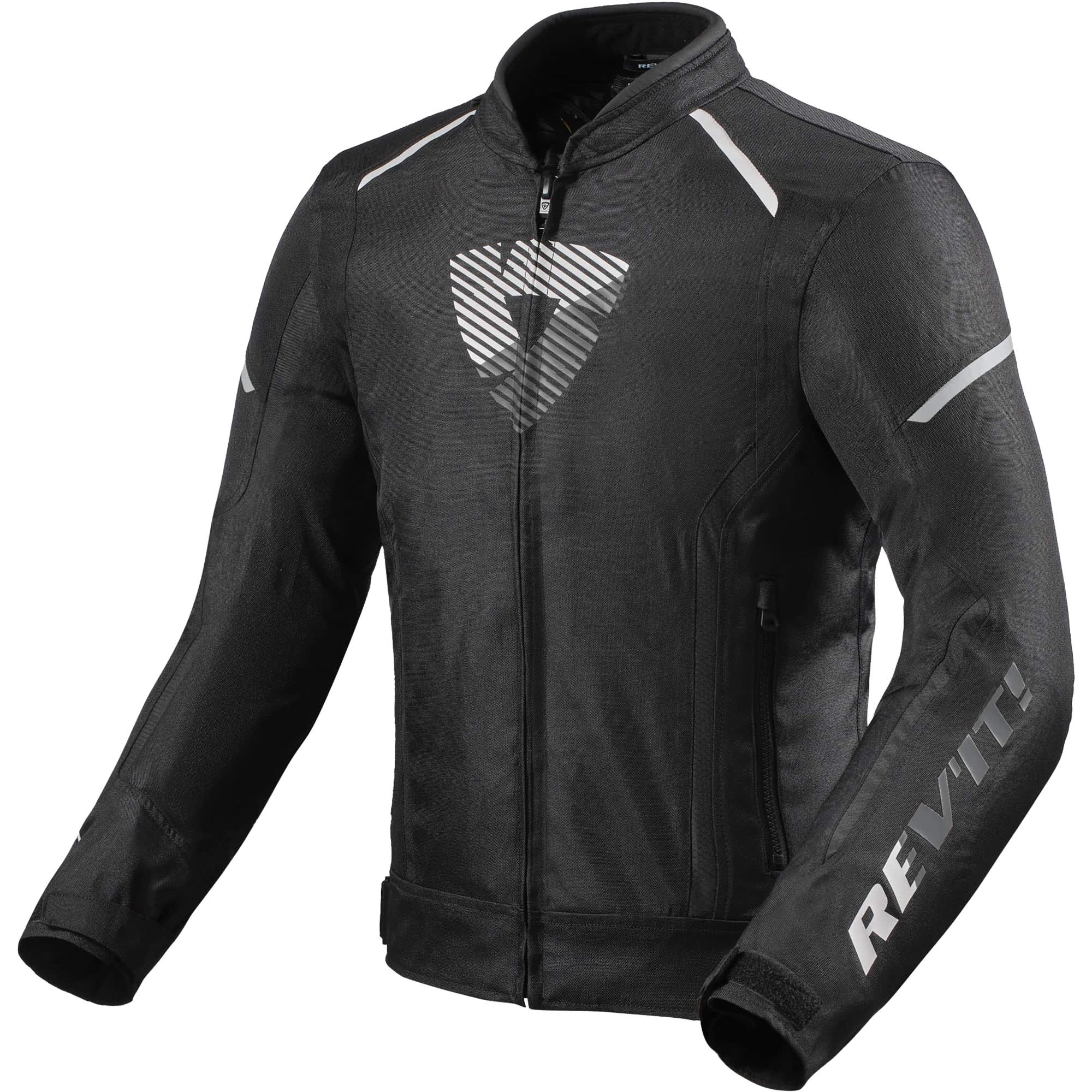 Rev'it Sprint H2O Textile Jacket - Black / White by Rev'it - clearance motorcycle jacket