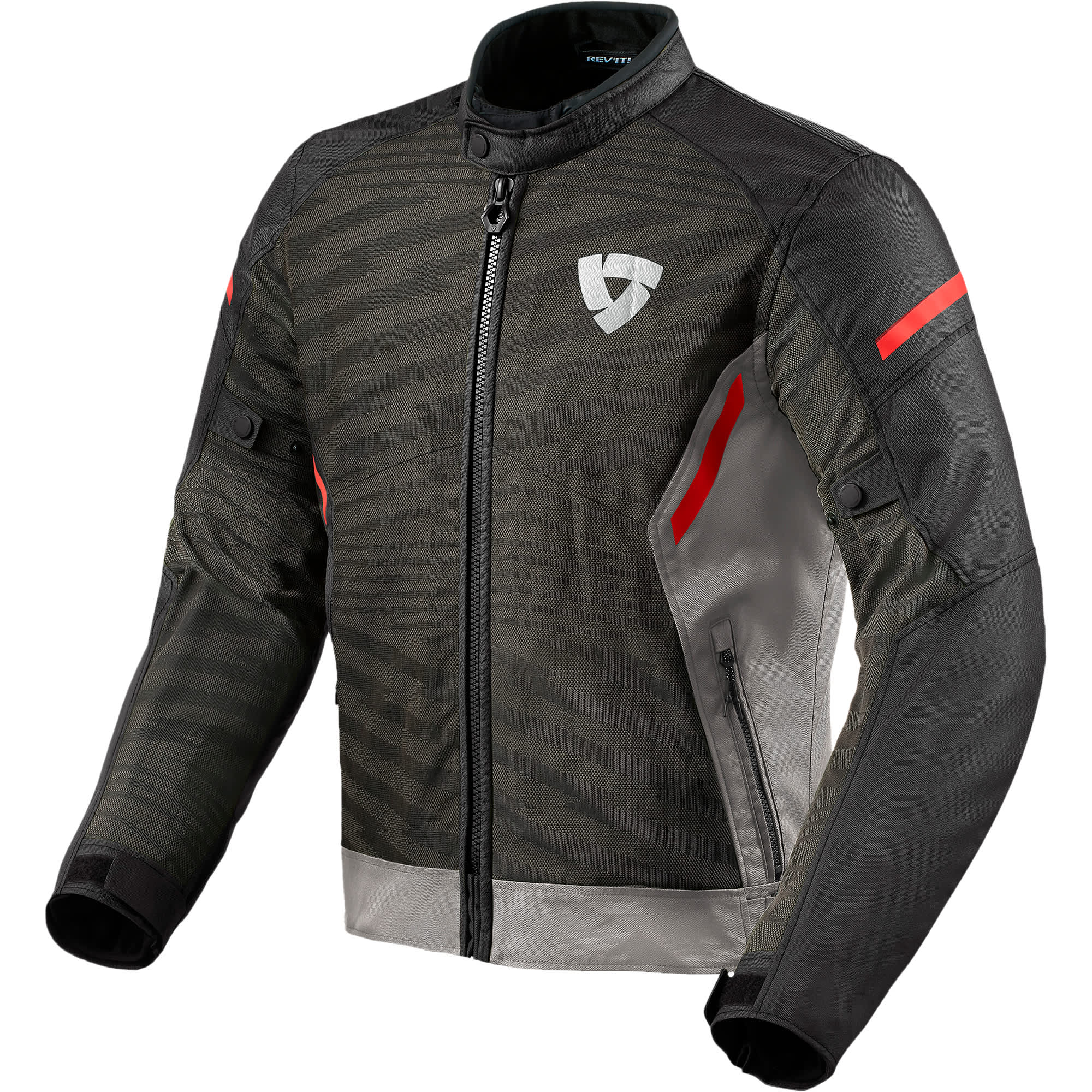 Rev'it Torque 2 H2O Textile Jacket - Grey / Red by Rev'it - clearance motorcycle jacket