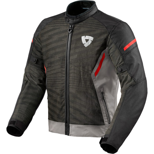 Rev'it Torque 2 H2O Textile Jacket - Grey / Red by Rev'it - clearance motorcycle jacket