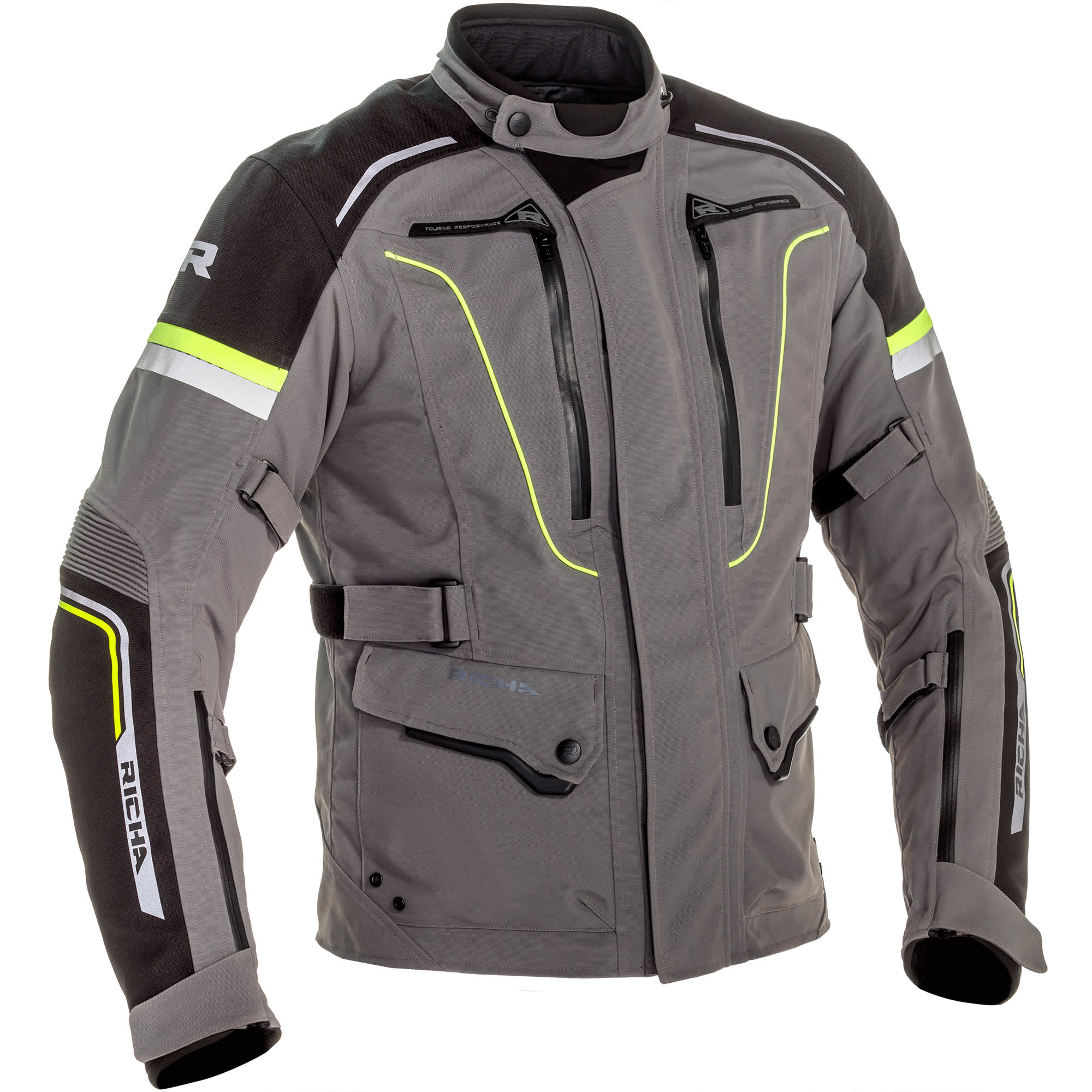 Richa Infinity 2 Pro Textile Jacket - Titanium / Fluo by Richa - clearance motorcycle jacket
