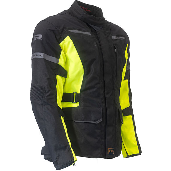 Richa Phantom Prime Textile Jacket - Black / Fluo Yellow by Richa - clearance motorcycle jacket