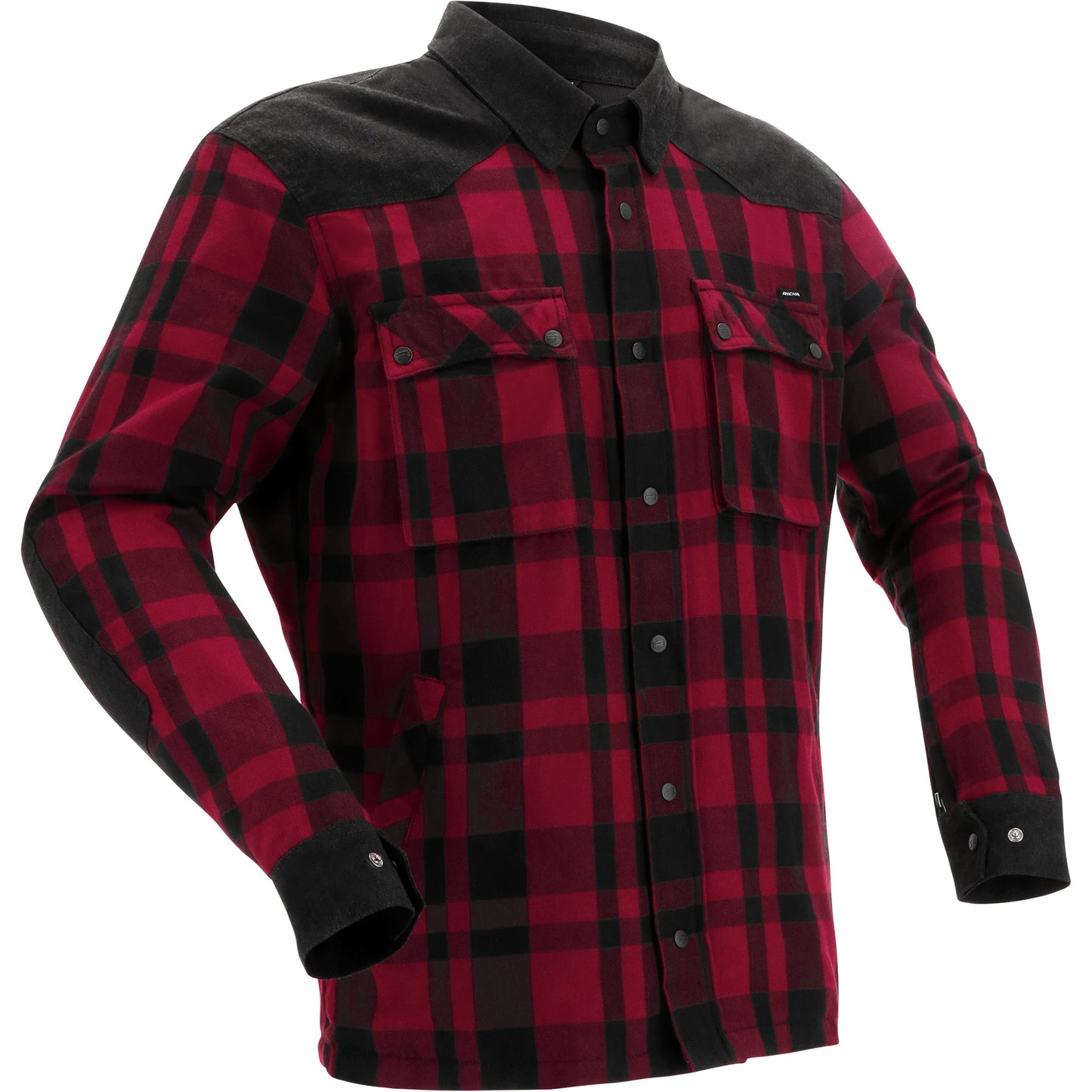 Richa Wisconsin Waterproof Textile Jacket - Black / Burgundy by Richa - clearance motorcycle jacket
