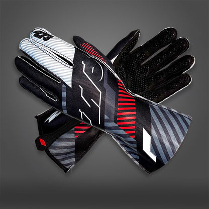 RS273 Black/White/Red EXTERNAL Seam - Glove | DASH RACEGEAR
