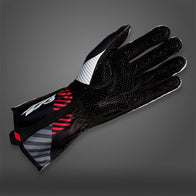 RS273 Black/White/Red EXTERNAL Seam - Glove | DASH RACEGEAR