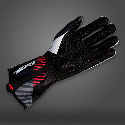 RS273 Black/White/Red EXTERNAL Seam - Glove | DASH RACEGEAR