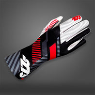 RS273 Black/White/Red INTERNAL Seam - Glove | DASH RACEGEAR