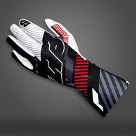 RS273 Black/White/Red INTERNAL Seam - Glove | DASH RACEGEAR