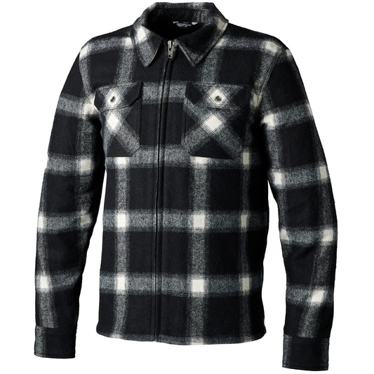 RST Brushed CE Textile Shirt - Black / White Check by RST - clearance motorcycle jacket