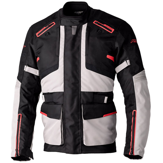 RST Endurance CE Textile Jacket - Black / Silver / Red by RST - clearance motorcycle jacket