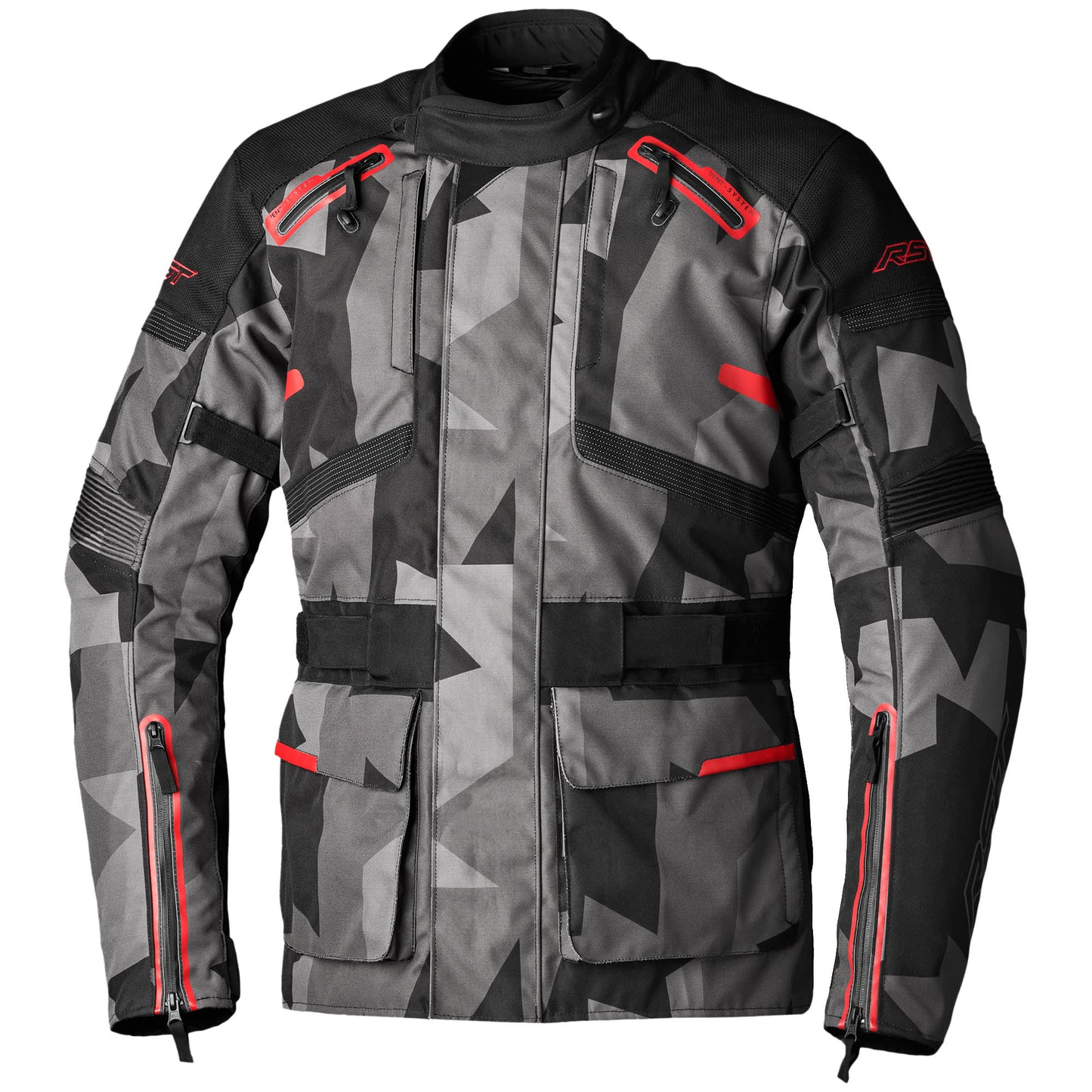 RST Endurance CE Textile Jacket - Camo / Red by RST - clearance motorcycle jacket