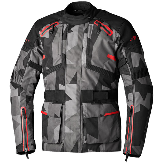 RST Endurance CE Textile Jacket - Camo / Red by RST - clearance motorcycle jacket