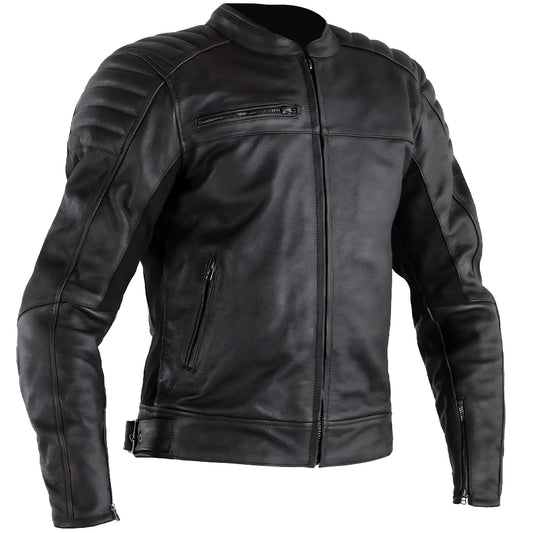 RST Fusion Airbag CE Leather Jacket - Vintage Black by RST - clearance motorcycle jacket