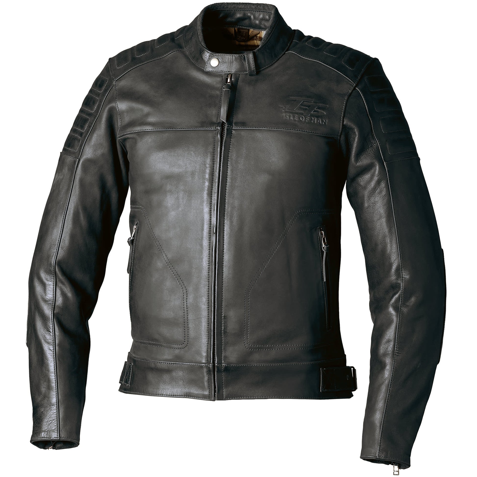 RST IOM TT Brandish 2 CE Leather Jacket - Black by RST - clearance motorcycle jacket