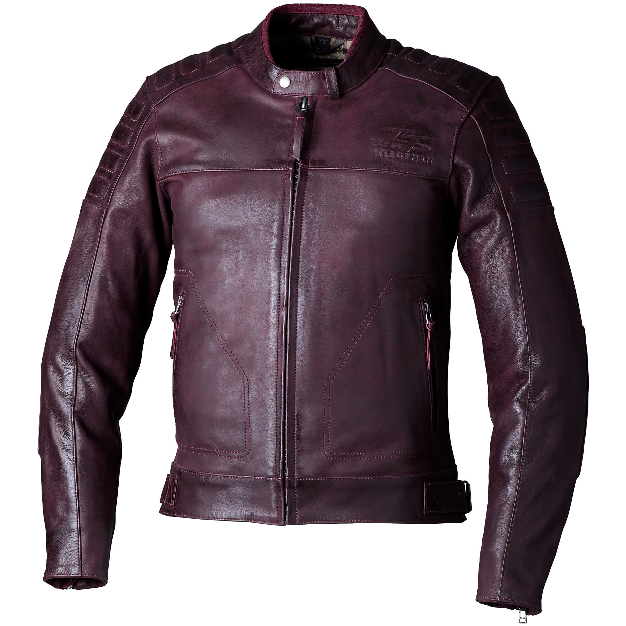 RST IOM TT Brandish 2 CE Leather Jacket - Oxblood by RST - clearance motorcycle jacket