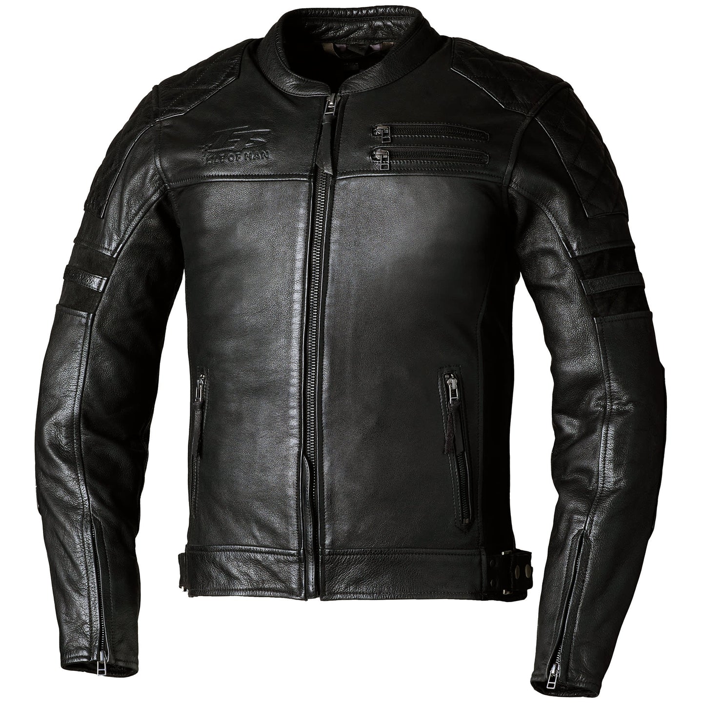RST IOM TT Hillberry 2 CE Leather Jacket - Black by RST - clearance motorcycle jacket