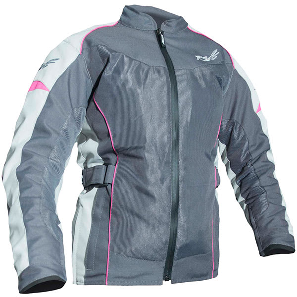 RST Ladies Gemma 2 Vented CE Textile Jacket - Gunmetal / Flo Pink by RST - clearance motorcycle jacket