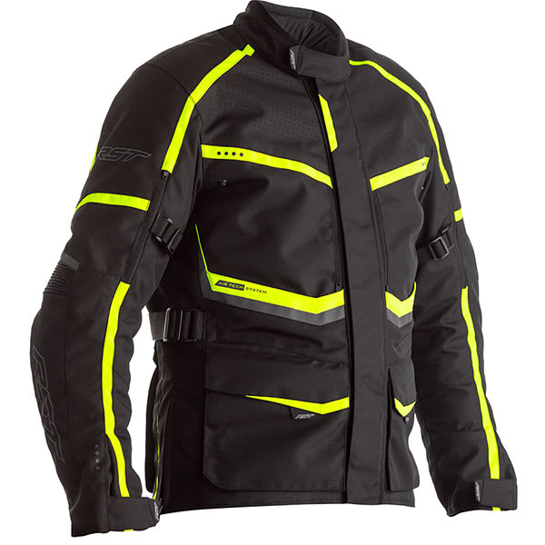 RST Ladies Maverick CE Textile Jacket - Black / Neon by RST - clearance motorcycle jacket