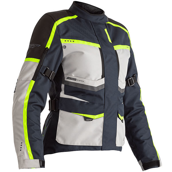 RST Ladies Maverick CE Textile Jacket - Blue / Silver / Neon by RST - clearance motorcycle jacket
