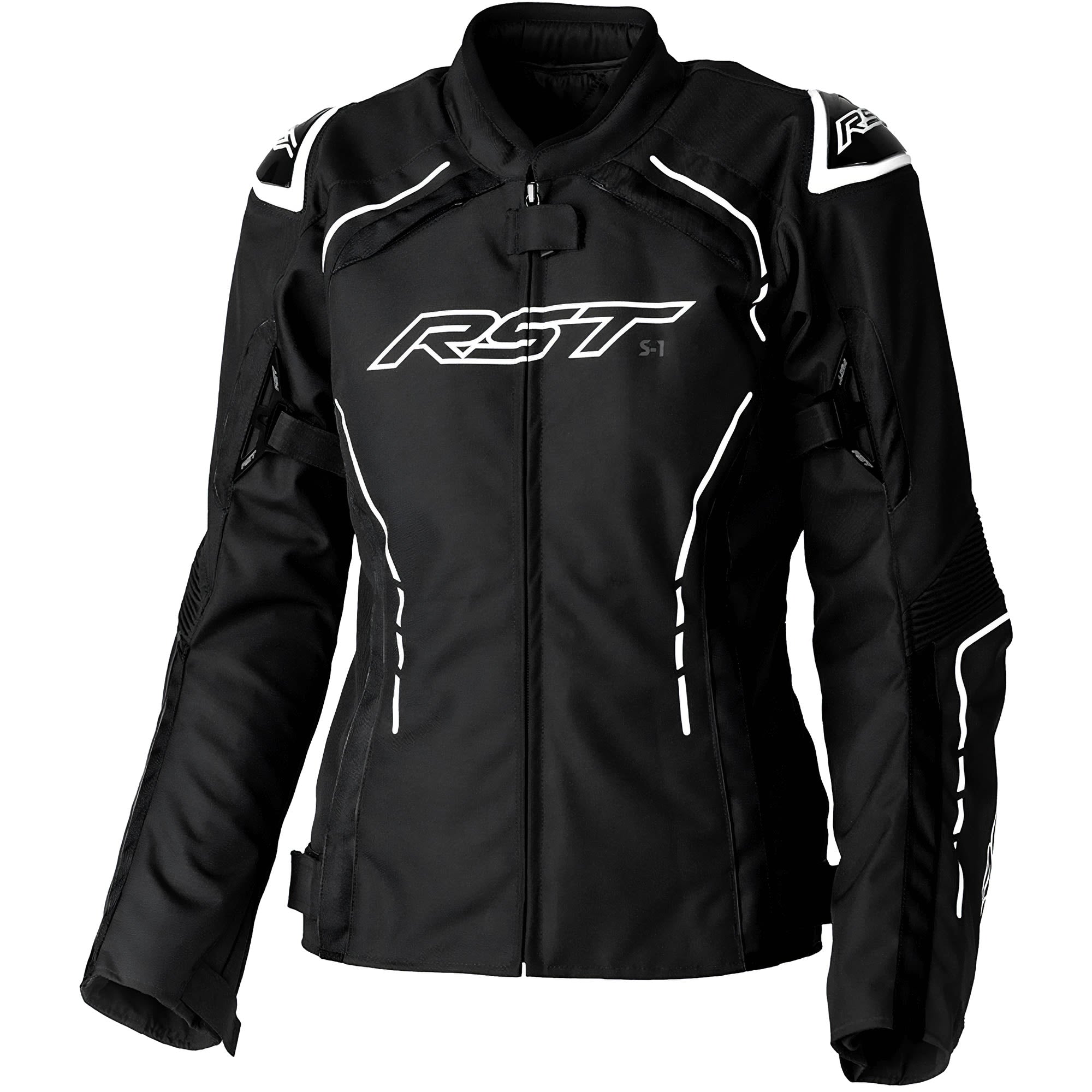RST Ladies S1 CE Textile Jacket - Black / White by RST - clearance motorcycle jacket