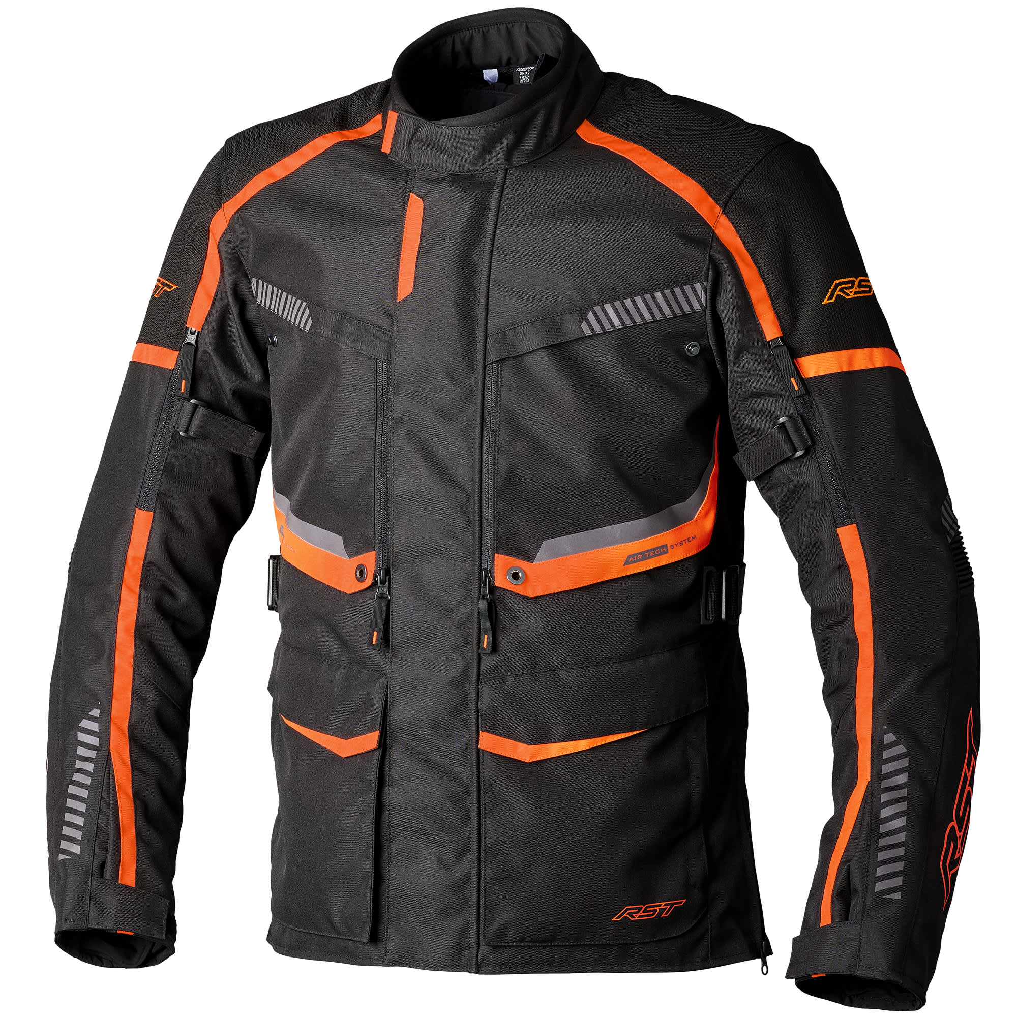 RST Maverick Evo CE Textile Jacket - Black / Orange by RST - clearance motorcycle jacket
