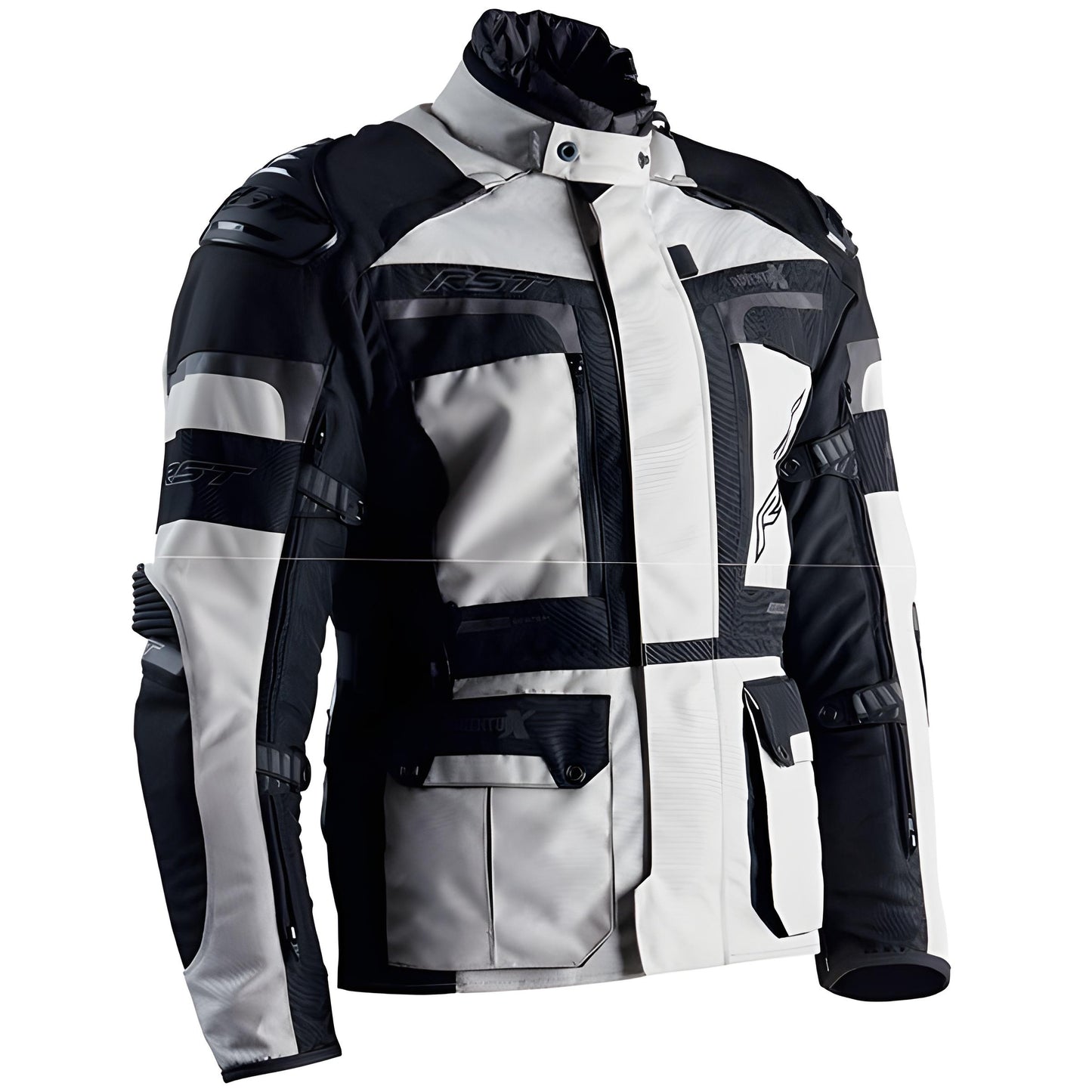 RST Pro Series Adventure-X Airbag CE Textile Jacket - Silver / Black by RST - clearance motorcycle jacket
