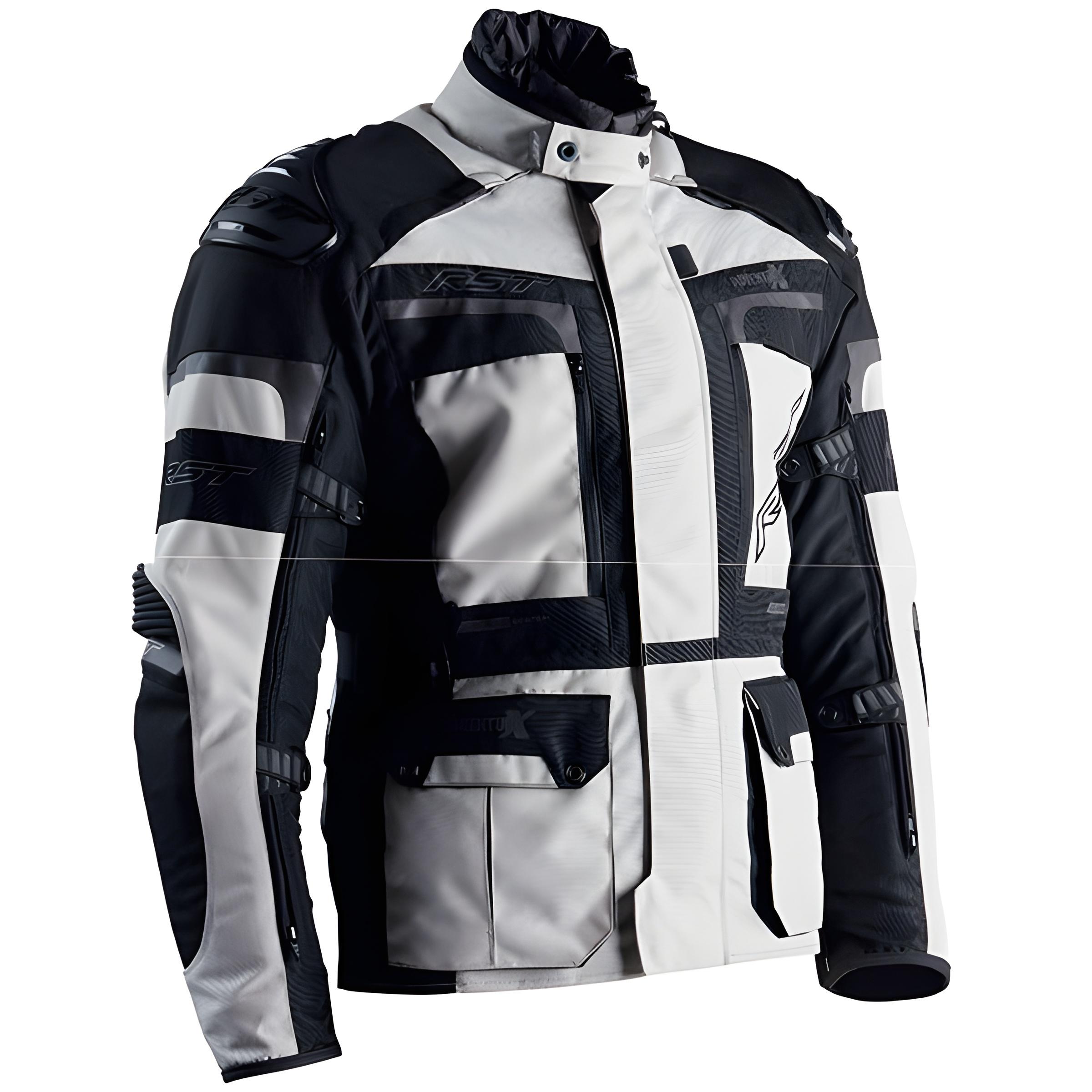 RST Pro Series Adventure-X Airbag CE Textile Jacket - Silver / Black by RST - clearance motorcycle jacket
