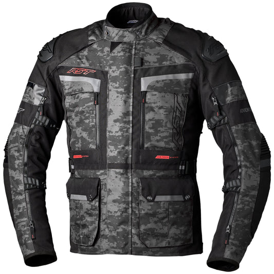 RST Pro Series Adventure-X CE Textile Jacket - Grey Camo by RST - clearance motorcycle jacket