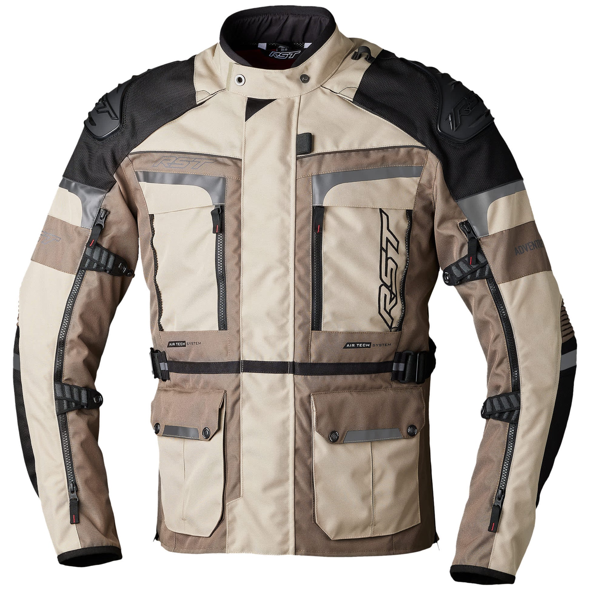 RST Pro Series Adventure-X CE Textile Jacket - Sand / Brown by RST - clearance motorcycle jacket