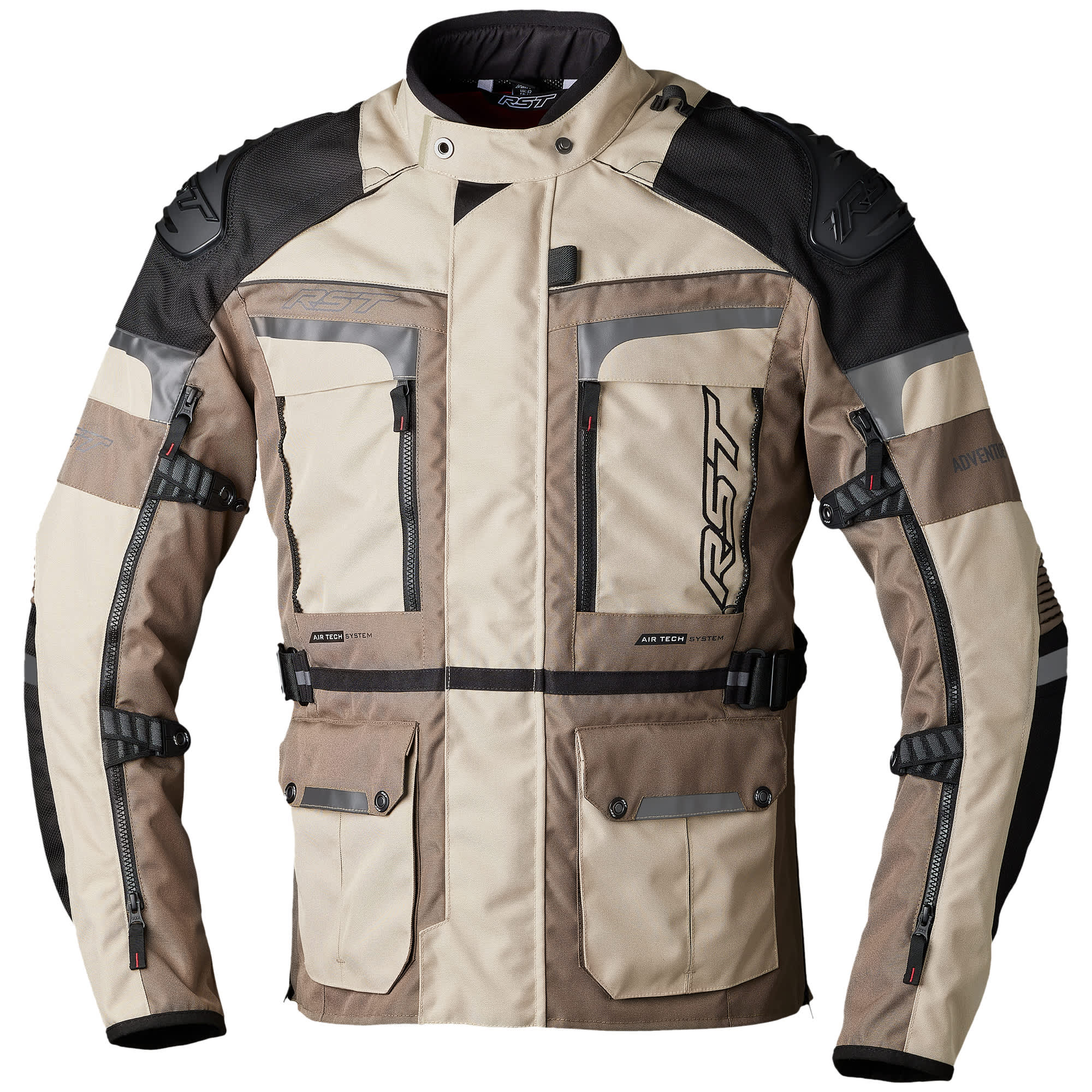 RST Pro Series Adventure-X CE Textile Jacket - Sand / Brown by RST - clearance motorcycle jacket