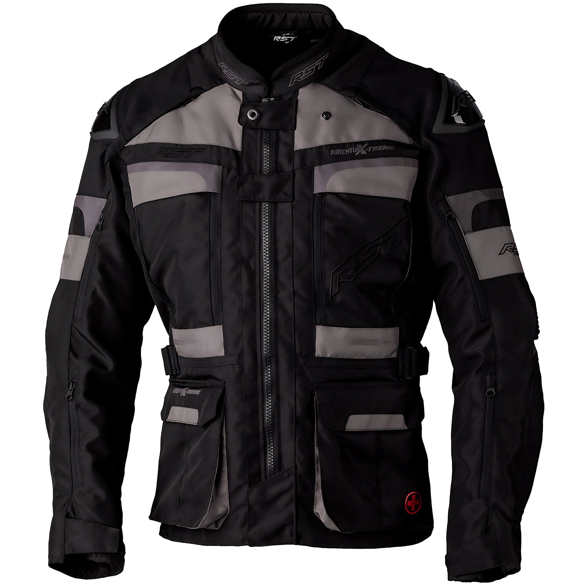 RST Pro Series Adventure X-treme Race Dept CE Textile Jacket - Black / Grey / Black by RST - clearance motorcycle jacket