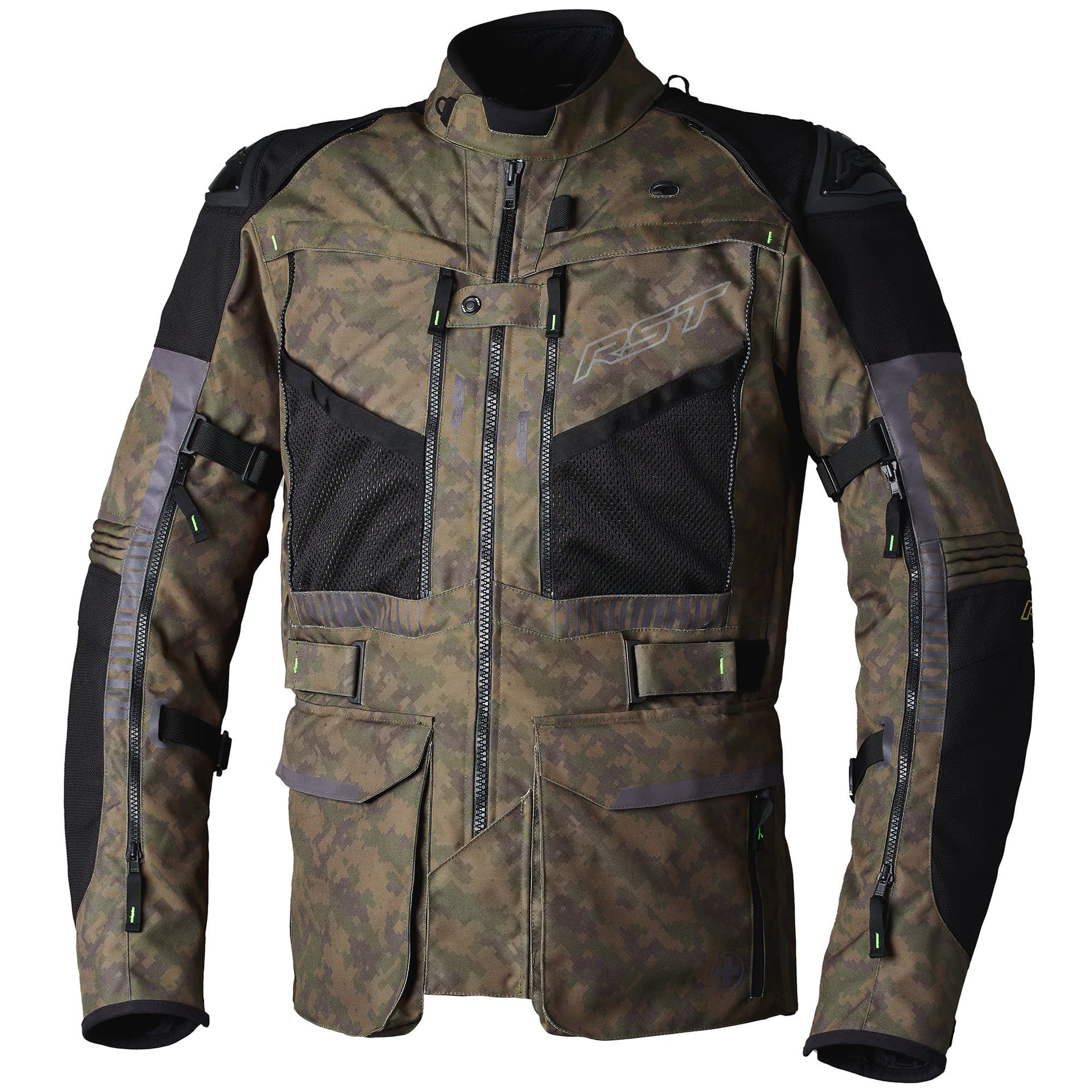 RST Pro Series Ranger CE Textile Jacket - Digi Green by RST - clearance motorcycle jacket