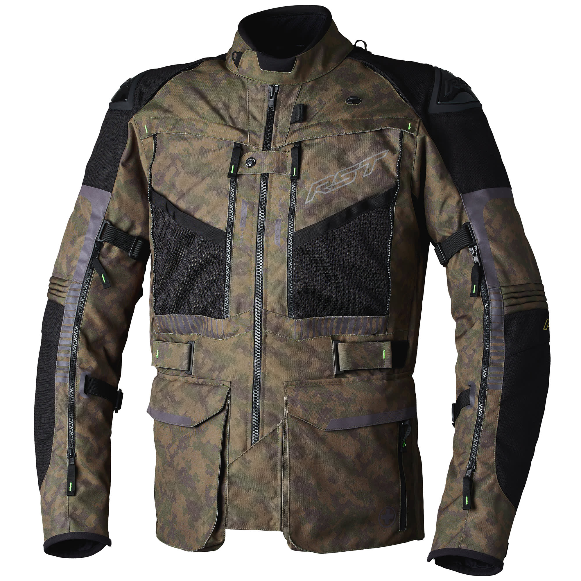 RST Pro Series Ranger CE Textile Jacket - Digi Green by RST - clearance motorcycle jacket