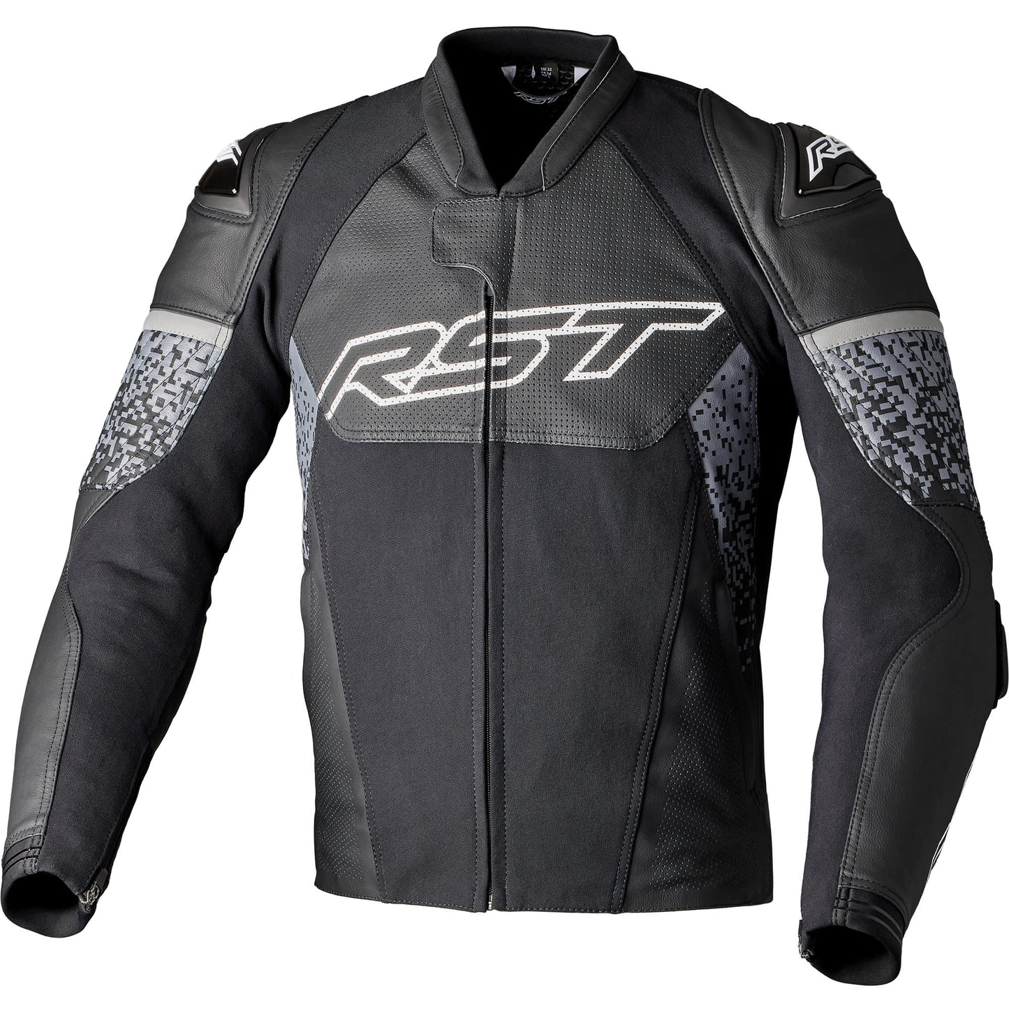RST Pro Series Supersport-K CE Leather Jacket - Black / Grey by RST - clearance motorcycle jacket
