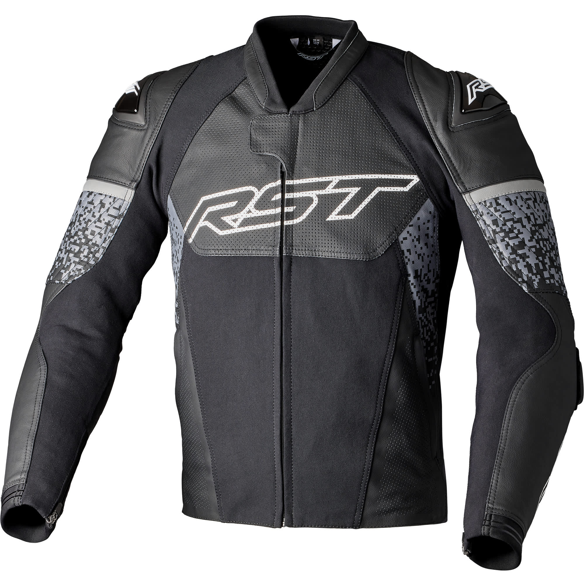 RST Pro Series Supersport-K CE Leather Jacket - Black / Grey by RST - clearance motorcycle jacket