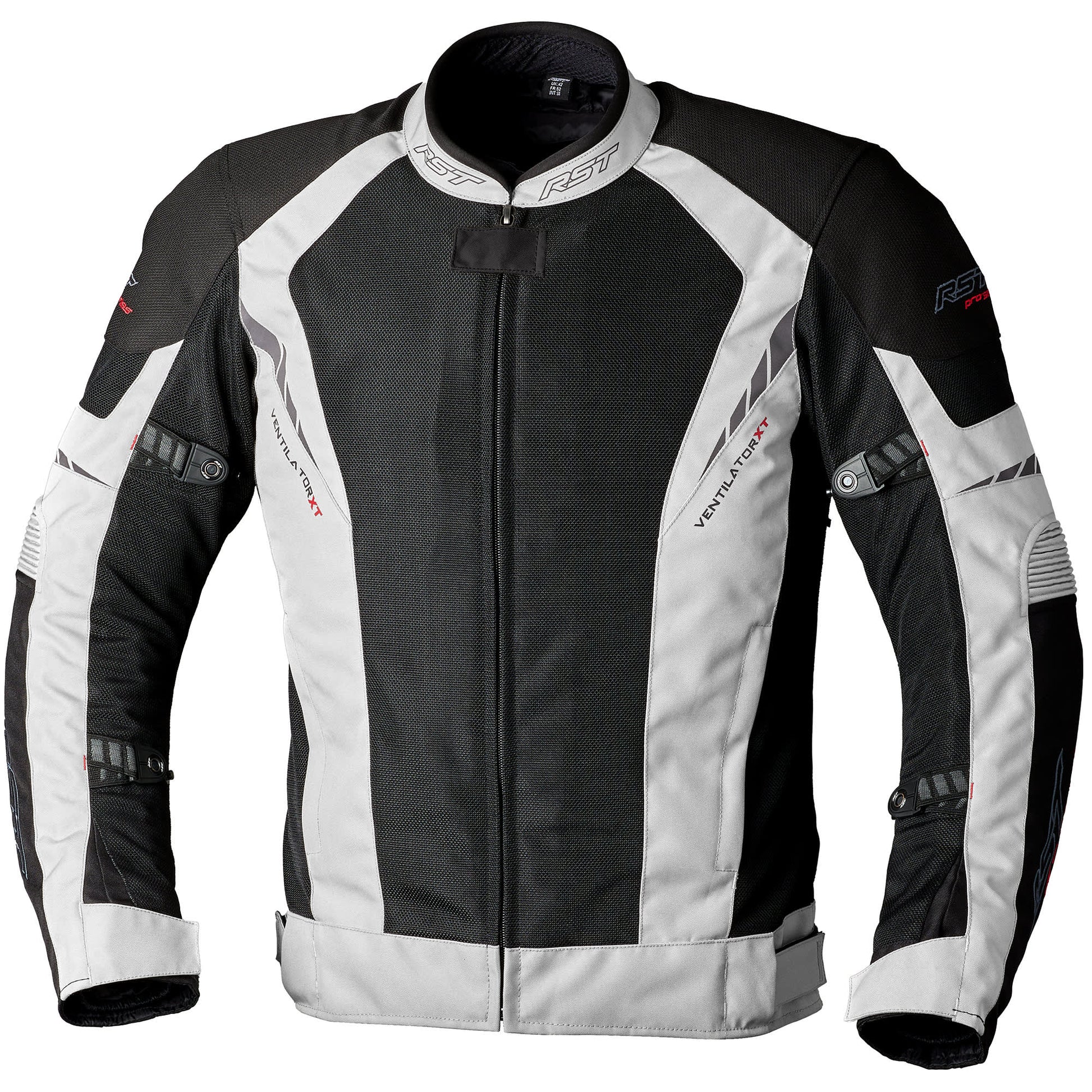 RST Pro Series Ventilator XT CE Textile Jacket - Silver / Black by RST - clearance motorcycle jacket