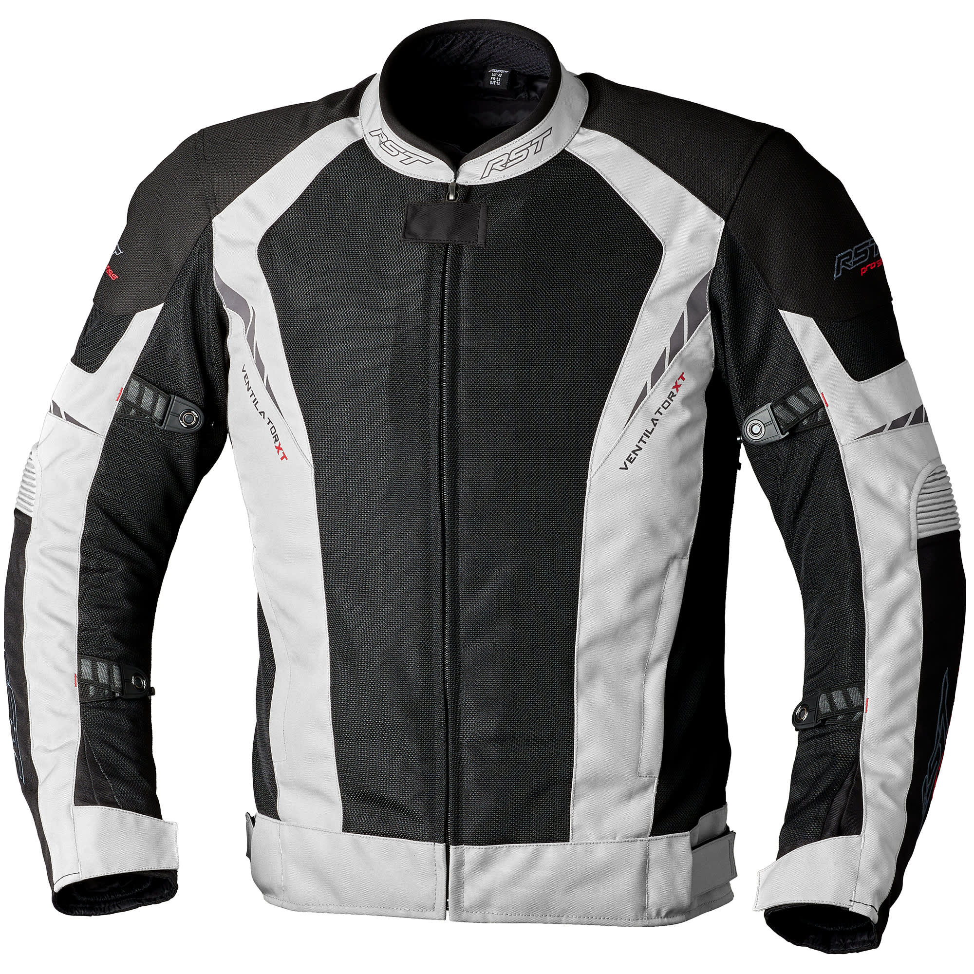 RST Pro Series Ventilator XT CE Textile Jacket - Silver / Black by RST - clearance motorcycle jacket