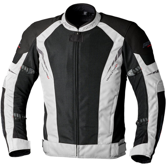 RST Pro Series Ventilator XT CE Textile Jacket - Silver / Black by RST - clearance motorcycle jacket
