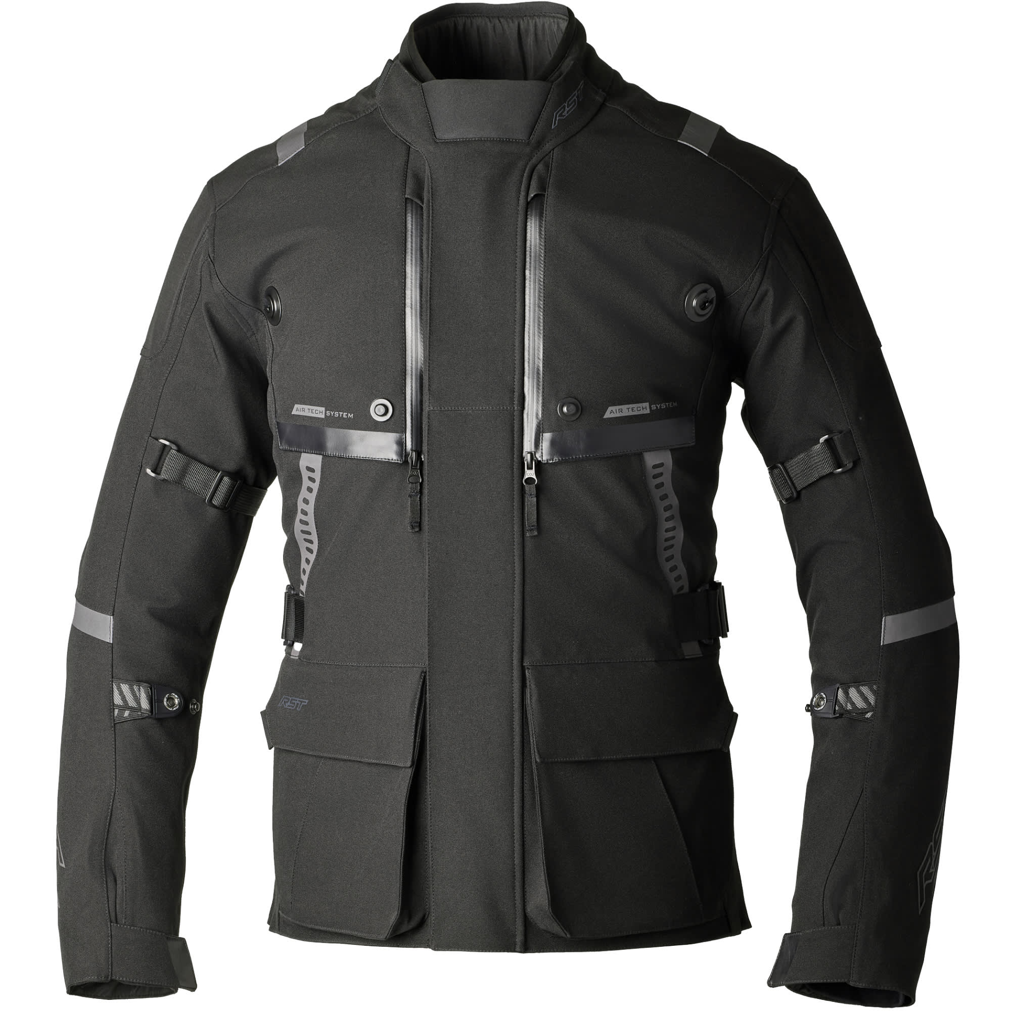 RST Pro Series Vulcan Waterproof CE Textile Jacket - Black / Black by RST - clearance motorcycle jacket