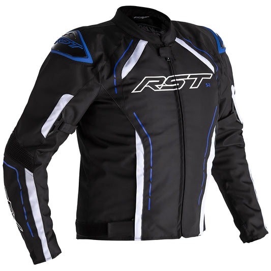 RST S-1 CE Textile Jacket - Black / White / Blue by RST - clearance motorcycle jacket