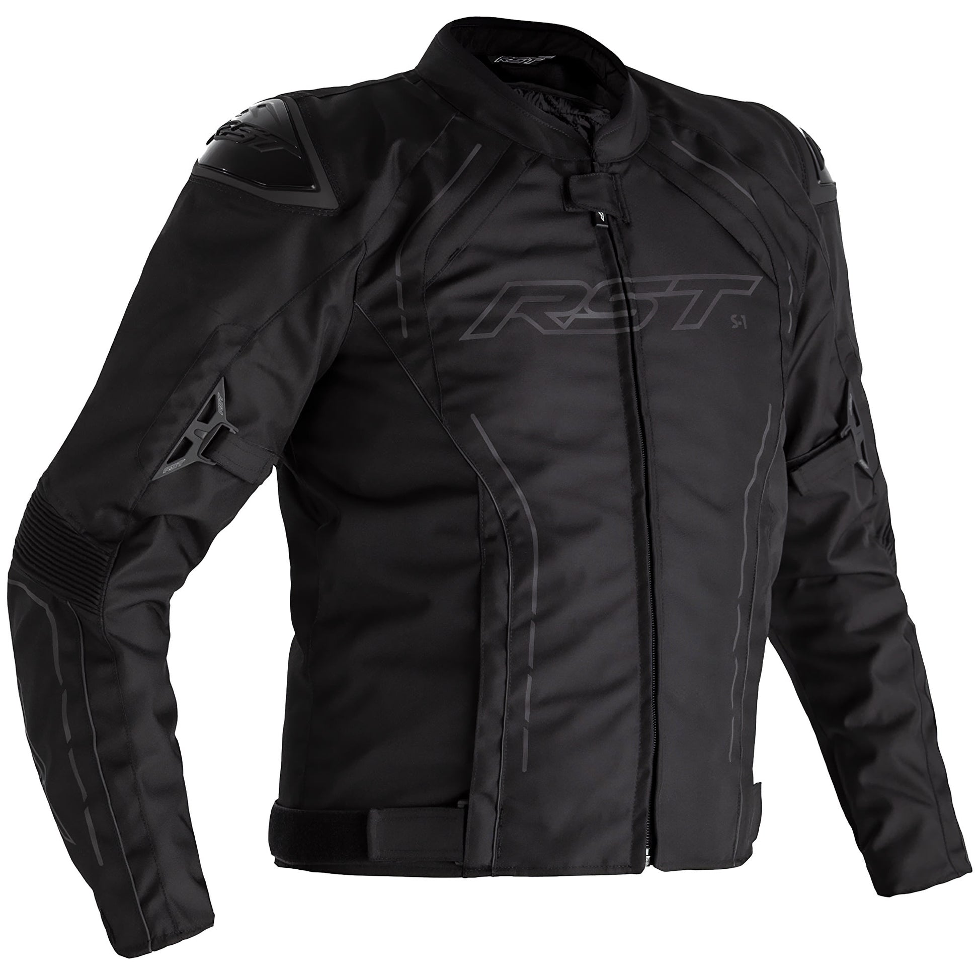 RST S1 CE Textile Jacket - Black / Black / Black by RST - clearance motorcycle jacket