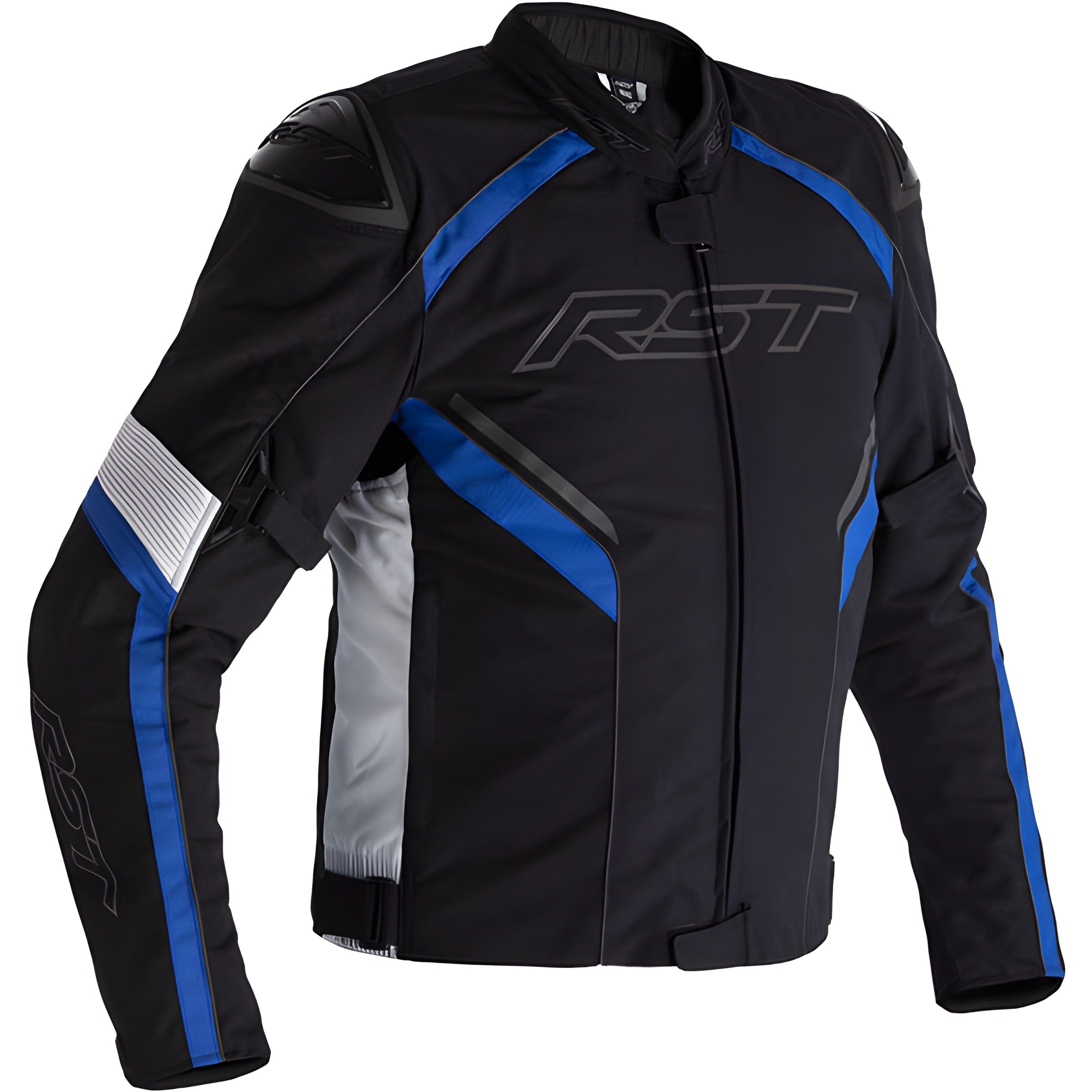 RST Sabre Airbag CE Textile Jacket - Black / White / Blue by RST - clearance motorcycle jacket