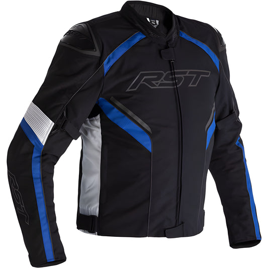 RST Sabre Airbag CE Textile Jacket - Black / White / Blue by RST - clearance motorcycle jacket
